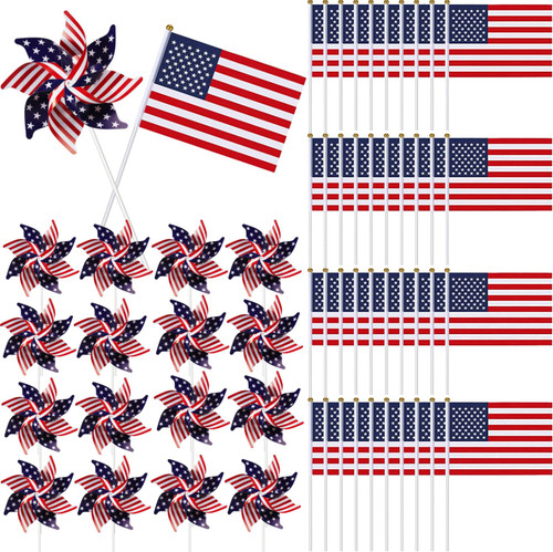 24 Pieces Patriotic American Pinwheel 4th of July Mini Flag Independence Day Party Supplies Favor Red White and Blue Decorations Patriotic Pinwheels for Parades, Events Supplies (24) 24 Pieces Patriotic American Pinwheel 4th of July Mini Flag Independence Day Party Supplies Favor Red White and Blue Decorations Patriotic Pinwheels for Parades, Events Supplies (24)