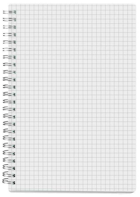 Grid Notebook Spiral - A5 Bullet Grided Journal, 80 Sheets / 160 Pages, 100gsm Graph Paper, Transparent Hardcover, 5.8X8.25 in