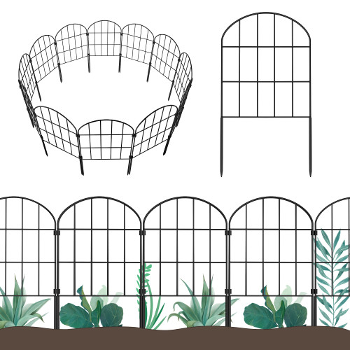 Decorative Garden Fence No Dig Fencing 24 Pack, 20ft (L) x 24in (H) Rustproof Metal Wire Panel Border Animal Barrier,Apply to Dog Fencing Outdoor for The Yard Decorative Garden Fence No Dig Fencing 24 Pack, 20ft (L) x 24in (H) Rustproof Metal Wire Panel Border Animal Barrier,Apply to Dog Fencing Outdoor for The Yard