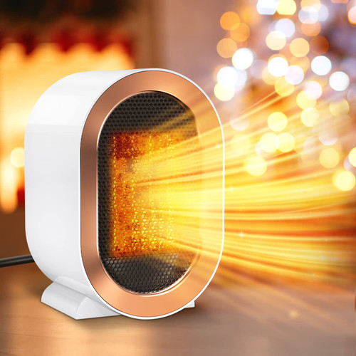 Space Heater, Space Heaters for Indoor Use, Portable Heater PTC Fast Heating Safe Quiet Ceramic Heater, Electric Heater with Thermostat, Small Space Heater for Office Desk Bathroom Bedroom Space Heater, Space Heaters for Indoor Use, Portable Heater PTC Fast Heating Safe Quiet Ceramic Heater, Electric Heater with Thermostat, Small Space Heater for Office Desk Bathroom Bedroom
