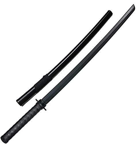 E-BOGU Polypropylene Martial Arts Practice Stick Mokume Style (33") with Black Saya