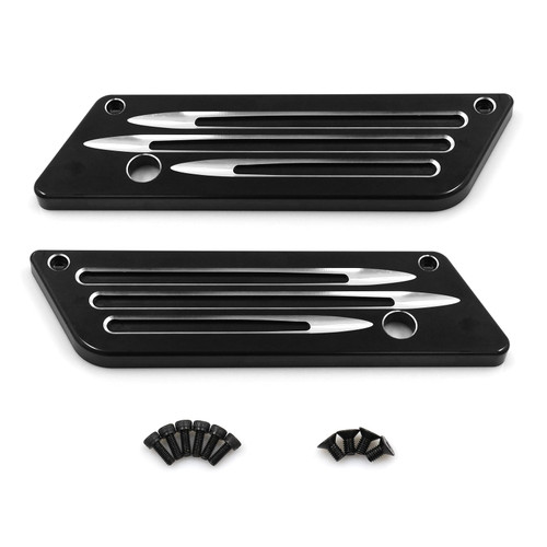 WnSEu Saddlebag Latch Covers Plate Hard Saddle Bag Compatible with Harley Davidson Touring Street Glide/Electra Glide/Road King/Road Glide 1993-2013