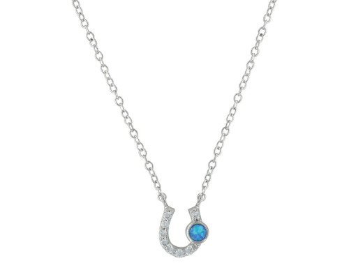 Montana Silversmiths Women's Silver Lightfoot Horseshoe Necklace Silver One Size