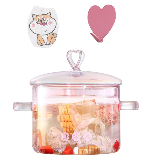 57oz/1.7L, Pink Glass Pots for Cooking on Stove Clear Pots for Cooking Glass Pots for Cooking Glass Cooking Pot Heat Resistant Glass Saucepan Cooking Pasta Vegetable Soup Milk Salads 57oz/1.7L, Pink Glass Pots for Cooking on Stove Clear Pots for Cooking Glass Pots for Cooking Glass Cooking Pot Heat Resistant Glass Saucepan Cooking Pasta Vegetable Soup Milk Salads