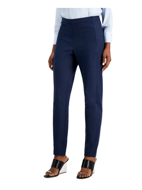 Alfani Womens Solid Casual Trouser Pants, Blue, 12 Alfani Womens Solid Casual Trouser Pants, Blue, 12