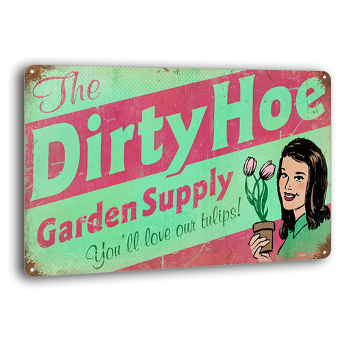 Kexle Tin Sign Personalized Wall Decor Retro Dirty Hoe Garden Sign, Vintage Cafe Coffee & Bar,12 x 8 Inches Metal Signs Kexle Tin Sign Personalized Wall Decor Retro Dirty Hoe Garden Sign, Vintage Cafe Coffee & Bar,12 x 8 Inches Metal Signs