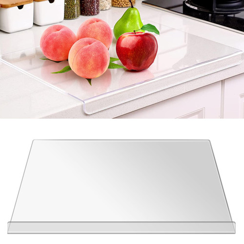 2 Packs Acrylic Cutting Boards For Kitchen Counter, Clear Cutting Board for Countertop with Lip, Non-Slip Transparent Acrylic Cutting Board with Countertop Protector Edge for Counter Countertops