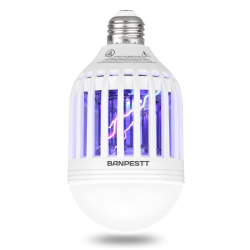BANPESTT Bug Zapper Light Bulb 2-in-1 Indoor Mosquito Zapper Gnat Trap- Electric Fly Insect Killer&Bug Catcher for Home Backyard Patio