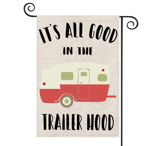 Camping Lover Gift It's All Good In The Trailer Hood Camp Theme Flag for Camper Rv Flag for Outdoor Yard House Banner Home Lawn (Good In The Trailer Hood) Camping Lover Gift It's All Good In The Trailer Hood Camp Theme Flag for Camper Rv Flag for Outdoor Yard House Banner Home Lawn (Good In The Trailer Hood)