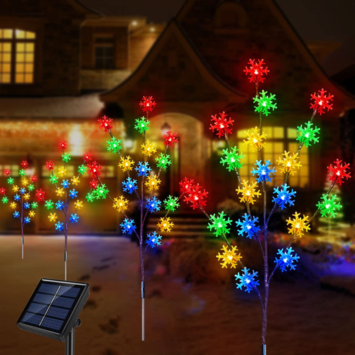 Windpnn 4-Pack Solar Snowflake Christmas Pathway Lights Multi-Color, Waterproof Christmas Garden Stake Lights Outdoor Solar Christmas Decorations Lights for Garden Yard Patio Lawn Pathway Windpnn 4-Pack Solar Snowflake Christmas Pathway Lights Multi-Color, Waterproof Christmas Garden Stake Lights Outdoor Solar Christmas Decorations Lights for Garden Yard Patio Lawn Pathway