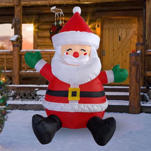 Yadedecor 5ft Christmas Inflatables Outdoor Decorations, Blow Up Santa Claus Inflatable with Built-in LEDs for Christmas Indoor Outdoor Yard Lawn Garden Decorations Yadedecor 5ft Christmas Inflatables Outdoor Decorations, Blow Up Santa Claus Inflatable with Built-in LEDs for Christmas Indoor Outdoor Yard Lawn Garden Decorations