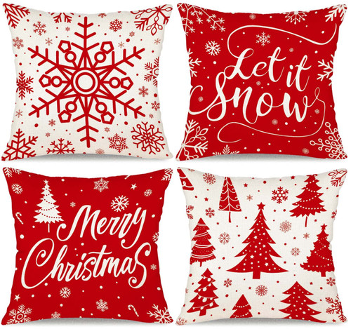 Liomind Christmas Pillow Covers 18x18 Set of 4 for Christmas Decoration Merry Bright Buffalo Plaid Christmas Pillows Winter Holiday Xmas Throw Pillows Farmhouse Christmas Decor for Couch Liomind Christmas Pillow Covers 18x18 Set of 4 for Christmas Decoration Merry Bright Buffalo Plaid Christmas Pillows Winter Holiday Xmas Throw Pillows Farmhouse Christmas Decor for Couch