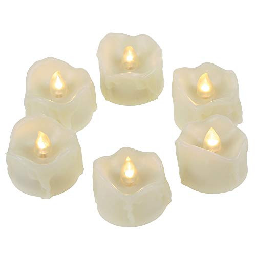 iZAN 6-Pack Flameless Battery Operated LED Votive Candles with Drips Flickering Electric Decorative Tea Lights for Halloween Christmas Home Party Wedding D iZAN 6-Pack Flameless Battery Operated LED Votive Candles with Drips Flickering Electric Decorative Tea Lights for Halloween Christmas Home Party Wedding D