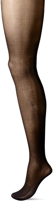 Hanes Silk Reflections Women's Sheer Tights, Black, Large