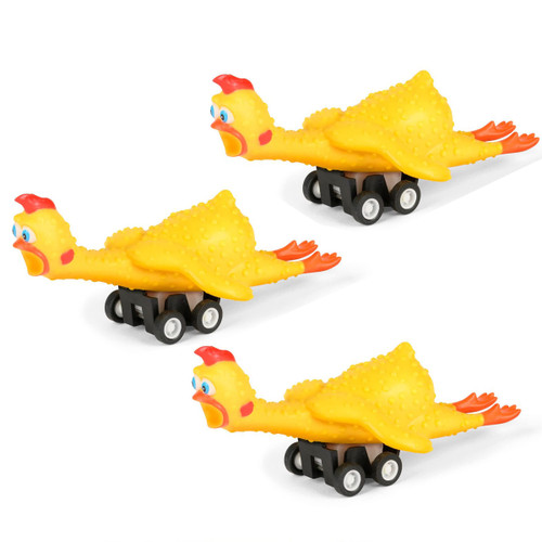 Mcphee Archie Racing Rubber Chickens - 3 Piece Set