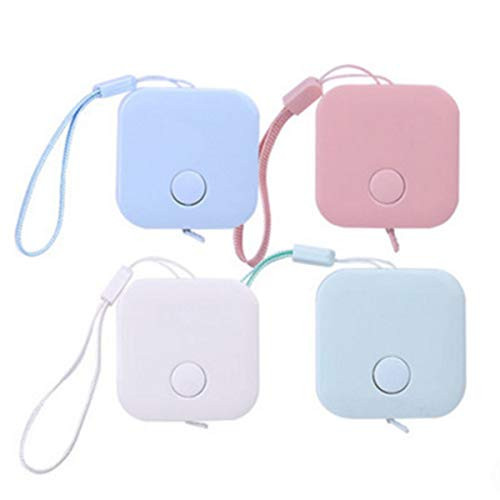 4 Pack Tape Measure 150 cm/60 Inch Push Button Double Sided Scale Tape Body Measuring Soft Retractable for Sewing Double-Sided Tailor Cloth Ruler