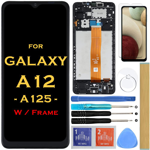 Screen Replacement LCD Display Touch Digitizer Assembly for Samsung Galaxy A12 A125 A125F SM-A125F/DSN A125F/DS A125F A125M 6.5" Screen Replacement LCD Display Touch Digitizer Assembly for Samsung Galaxy A12 A125 A125F SM-A125F/DSN A125F/DS A125F A125M 6.5"