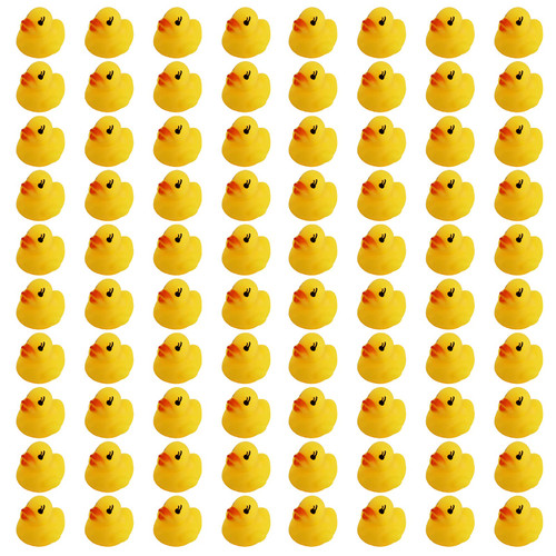 Little Rubber Ducks,80Pcs Mini Ducks Tiny Baby Shower Rubber Ducks,Squeak Fun Rubber Ducks in Bulk Bath Toy Float Decorations for Shower Birthday Party Favors