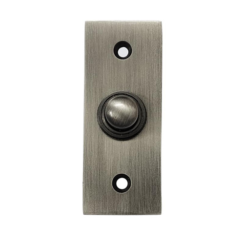 Adonai Hardware Rectangular Victorian Brass Bell Push or Door Bell or Push Button - Antique Brushed Nickel