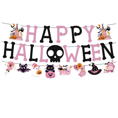 KUNGOON Halloween Happy Birthday Pink Black Banner,Halloween Bats Garland Happy Birthday Halloween Banner for Girls Halloween Birthday Decorations. KUNGOON Halloween Happy Birthday Pink Black Banner,Halloween Bats Garland Happy Birthday Halloween Banner for Girls Halloween Birthday Decorations.