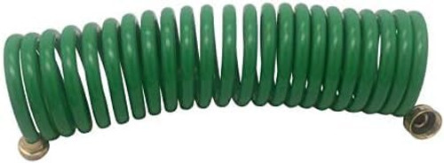 PVC Hose Recoil Hose Garden Hose EVA Curly Water Hose with Brass Connectors Watering Hose Coil Plastic Spring Hose Resistant Garden Coil Hose Self Coil Hose 25 FT Green