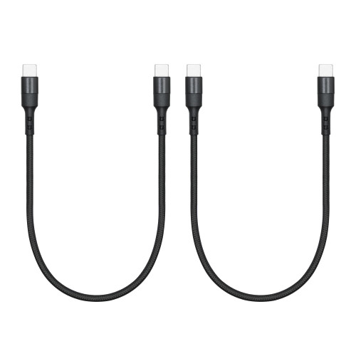 Maixbomr 2Pcs Short USB C to USB C Cable,0.3M/1.0FT 60W PD Type C Fast Charging Data Cable, Type c Nylon Braided Cable,for Power Bank USB C Devices Android Charging and Data Transmission