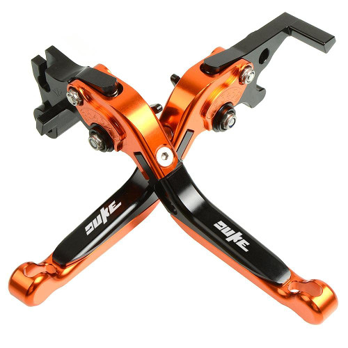 YOUMOTECH Motorcycle CNC Folding Extendable Adjustable Brake Clutch Levers Accessories Aluminum Alloy for DK 200 390 DK 250 2012-2021 R C 125 Dk R C390 with Laser Logo