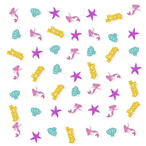 100pcs Mermaid Confetti, Mermaid Table Decorations for Baby Shower/Birthday, Happy Birthday/Little Mermaid Confetti for Under The Sea Theme Party, Wedding Party Table Decor 100pcs Mermaid Confetti, Mermaid Table Decorations for Baby Shower/Birthday, Happy Birthday/Little Mermaid Confetti for Under The Sea Theme Party, Wedding Party Table Decor