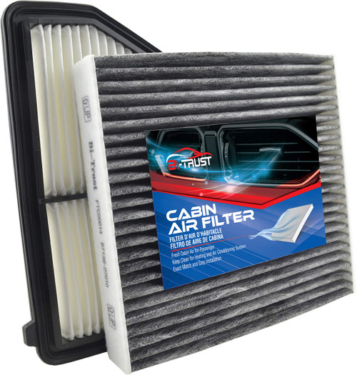 Bi-Trust Engine Cabin Air Filter Kit,Compatible with Honda Civic L4 2.0L 2016 2017 2018 2019 2020 2021,2-Pack