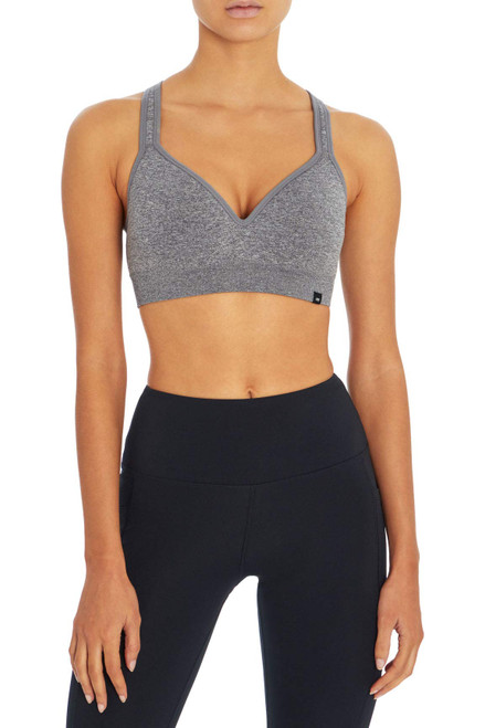 Marika Women's Johanna Molded Cup Seamless Sports Bra, Heather Charcoal, Medium