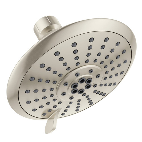 Westbrass SH5601-07 5" Round Thin 5-Function Adjustable Spray Shower Head, Satin Nickel