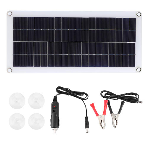 VTOSEN 20W 18V Portable Solar Power Panel Charger - Photovoltaic Module Camping Solar Charger, and Outdoor Solar Power Supplies, for Outdoor Camping Travel Solar Panel System with Solar Board,