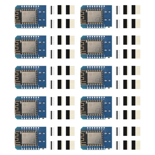 10pcs D1 Mini NodeMcu ESP8266 Module Type-C USB ESP-12F WLAN WiFi Internet Development Board Base on ESP8266 ESP-12F Compatible with Arduino, WeMos D1 Mini