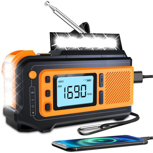 5000mAh Emergency Weather Solar Radio: Missonchoo Hand Crank AM/FM/NOAA Alert Radio 4 Ways Powered with Flashlight | Cellphone Charger | SOS Alarm for Survival Camping Home Outdoor 5000mAh Emergency Weather Solar Radio: Missonchoo Hand Crank AM/FM/NOAA Alert Radio 4 Ways Powered with Flashlight | Cellphone Charger | SOS Alarm for Survival Camping Home Outdoor