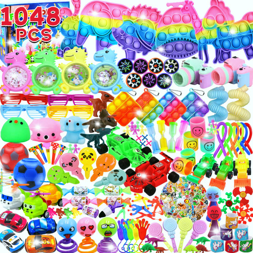 Kifisa 1048 PCS Party Favors for Kids, Fidget Toys Pack,Birthday Gift Toys, Stocking Stuffers, Sensory Toys,Treasure Box, Goodie Bag Stuffers, Carnival Prizes Bulk, Pinata Filler Stuffers Toys for