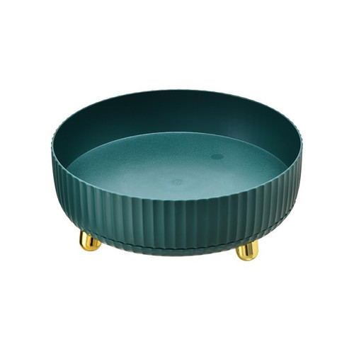 Makeup Perfume Organizer Cosmetic Tray,360 Degree Rotating Makeup Organizer,Lazy Susan with Large Capacity,Cosmetic Desk Storage,Lotions Display Cases (Green)