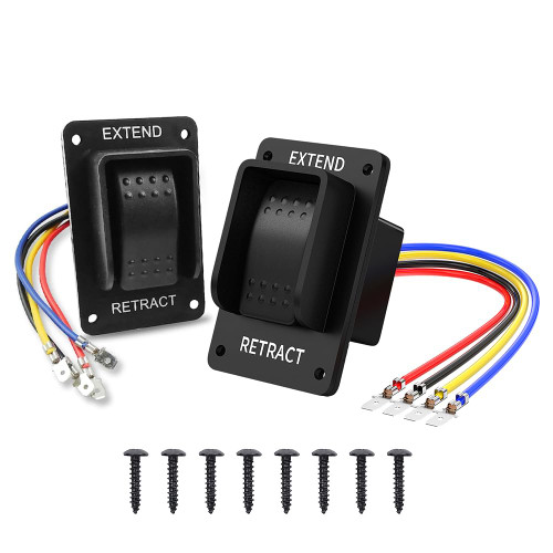 NAJING 387874 RV Power Stabilizer Switch with Harness Compatible with Lippert Trailer Components 12V Extend Retract for RV Stabilizer Jacks 2Pcs