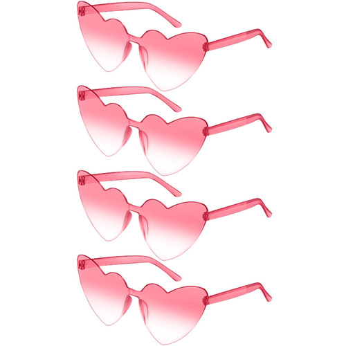 JDHXBMW Heart Sunglasses for Women Valentine Accessories Sunglasses Bulk Pink Heart Shaped Sunglasses for Party Favor
