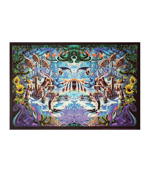 Studio B Octopus Garden Blacklight Poster by Richard Biffle 36 x 24in