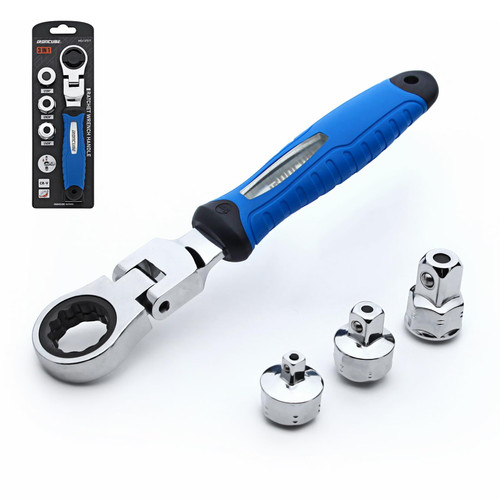 ironcube 3 in 1 Ratcheting Wrench, Included 1/4" & 3/8" & 1/2" Drive, 72 Teeth Drive Ratchet Handle For Socket