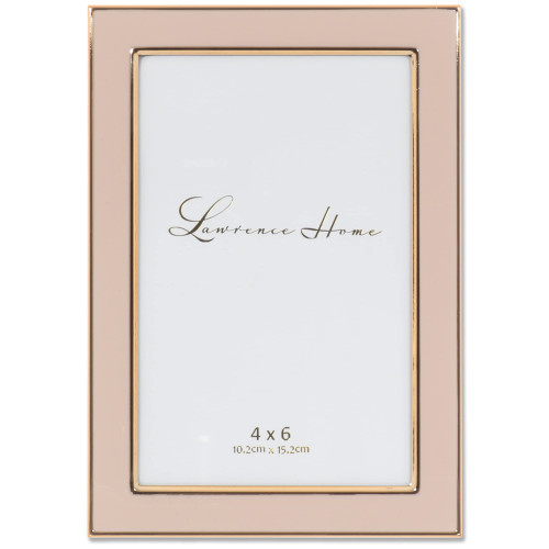Lawrence Frames Polished Enamel Picture Frame, 4x6, Pink