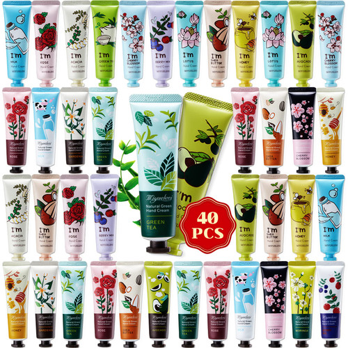 Rxdotrde 40 Pack Hand Cream,Mini Hand Lotion for Dry Cracked Hands,Hand Cream Gift Set for Women,Moisturizing Hand Care Cream Stocking Stuffers Gift Set,Natural Plant Fragrance Hand Cream Travel Size Rxdotrde 40 Pack Hand Cream,Mini Hand Lotion for Dry Cracked Hands,Hand Cream Gift Set for Women,Moisturizing Hand Care Cream Stocking Stuffers Gift Set,Natural Plant Fragrance Hand Cream Travel Size