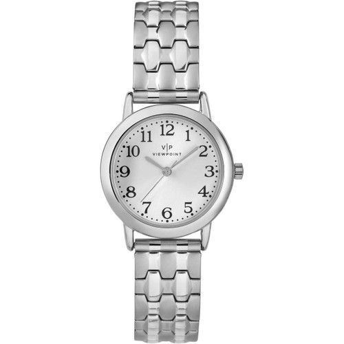 Timex Viewpoint Women's Silver-Tone Stainless Steel Expansion Band Watch - CC3D82900