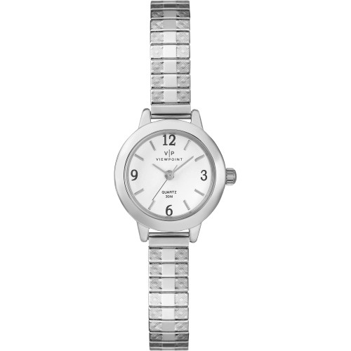 Timex Viewpoint Women's Silver-Tone Stainless Steel Expansion Band Watch - CC3D83300
