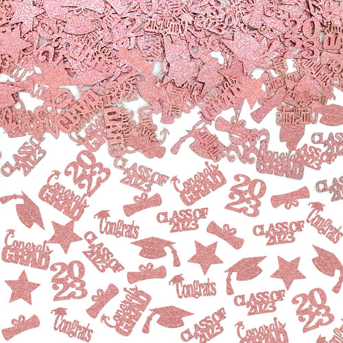 Rose Gold Graduation Confetti 2023 Graduation Table Decorations Class of 2023 Graduation Confetti Graduation 2023 Confetti Graduation Party Decorations 2023