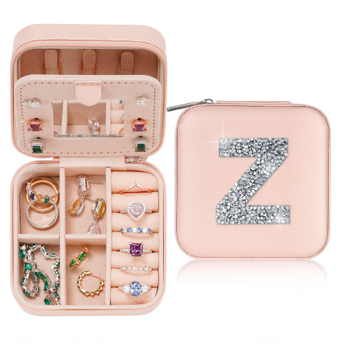 Parima Travel Jewelry Box Jewelry Case - Personalized Small Initial Jewelry Organizer Travel Essentials for Women Birthday Gifts for Mom Friends Female Bridesmaids Teen Girls Teenage Gifts Idea Z Parima Travel Jewelry Box Jewelry Case - Personalized Small Initial Jewelry Organizer Travel Essentials for Women Birthday Gifts for Mom Friends Female Bridesmaids Teen Girls Teenage Gifts Idea Z