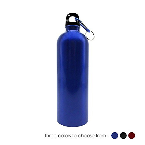 INNOLIFE Stainless Steel BPA Free Water Bottle Cap with Carabiner Clip, 25oz (750ml) (Blue)