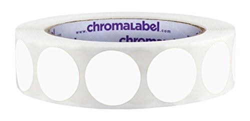 ChromaLabel 1 inch Color-Code Dot Labels | 1,000/Roll (White)