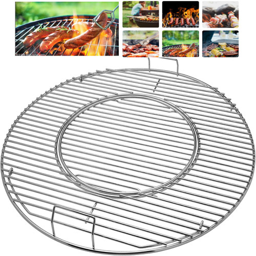 Grill Grates 8835 Replacement for Weber, 22.5 inch Charcoal Grills, Kettle, Performer, Master-Touch, 21.5 Inches Gourmet BBQ System Hinged Stainless Steel Cooking Grate Grids (Grill Grates 8835)