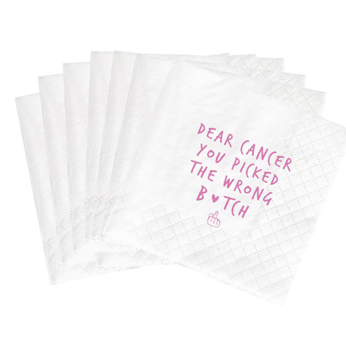 Cancer Picked The Wrong Napkins, Breast Cancer Survivor Gifts for Women, Ovarian, Breast Cancer Awareness, Chemotherapy, Gifts for Women Cancer Patient, Fck Cancer Suck Gifts, 45x4.5In 50Pcs 2Ply Cancer Picked The Wrong Napkins, Breast Cancer Survivor Gifts for Women, Ovarian, Breast Cancer Awareness, Chemotherapy, Gifts for Women Cancer Patient, Fck Cancer Suck Gifts, 45x4.5In 50Pcs 2Ply